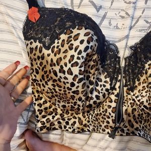 Lane bryant bustier top. Leopard print sz 40h